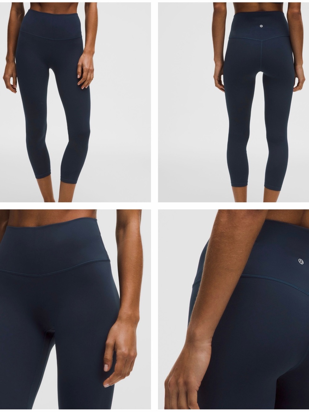 lululemon athletica Navy High-Rise Wunder Crop Capris